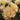 Close-up of pale cream and soft yellow roses with frilly petals, green leaves and buds.