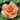 Peach-colored rose with green leaves in the background